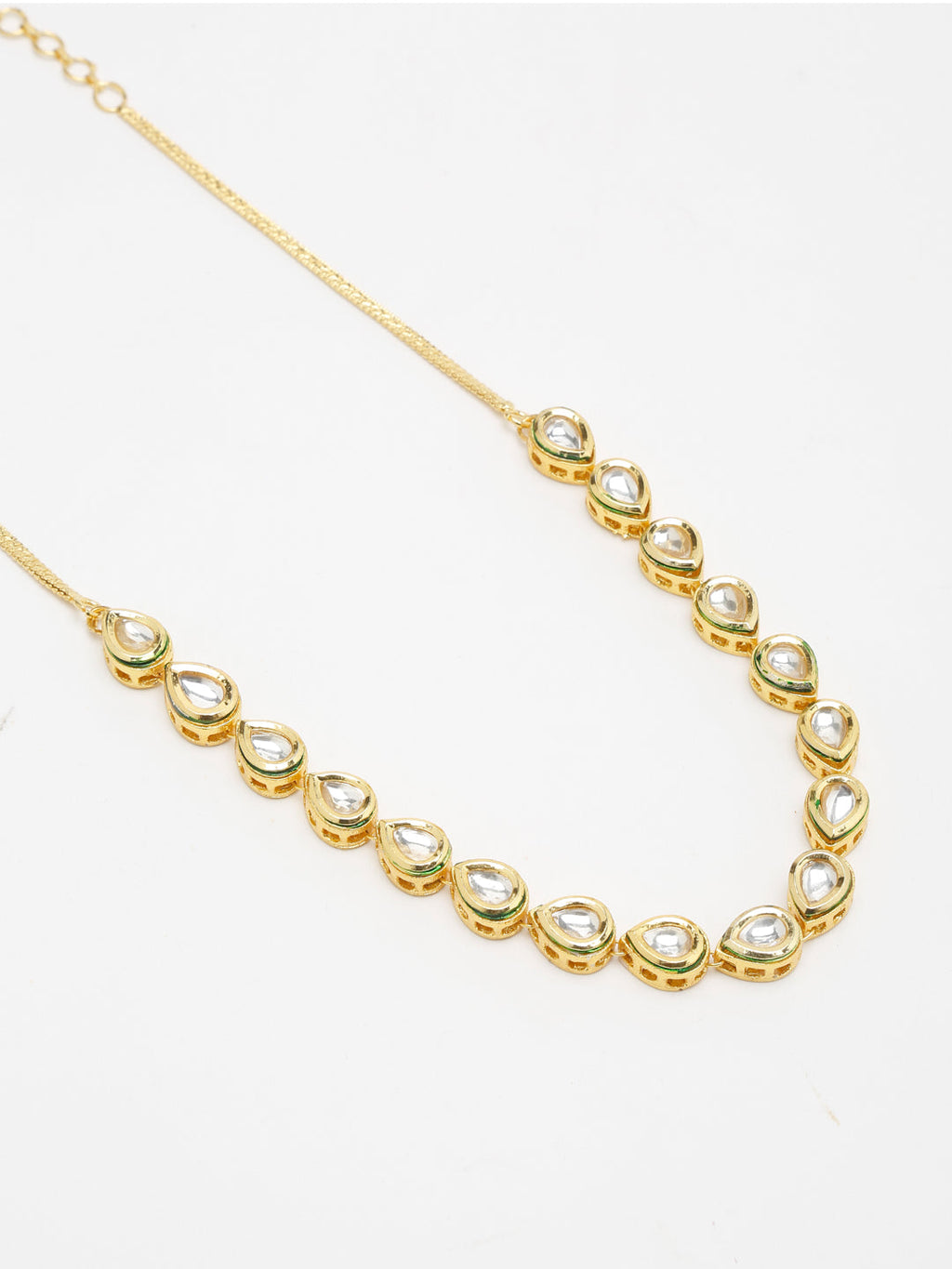 Gold-Polished Kundan Choker - Ruby Raang | Grocsy