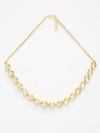 Gold-Polished Kundan Choker - Ruby Raang | Grocsy