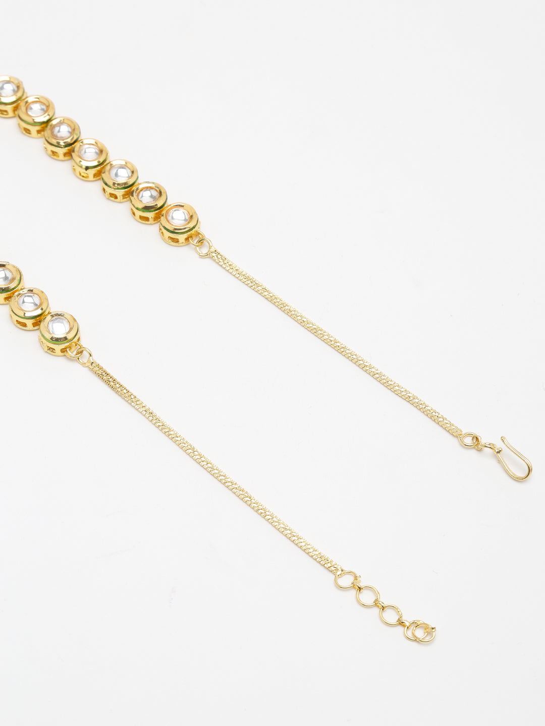 Gold-Polished Kundan Choker - Ruby Raang | Grocsy