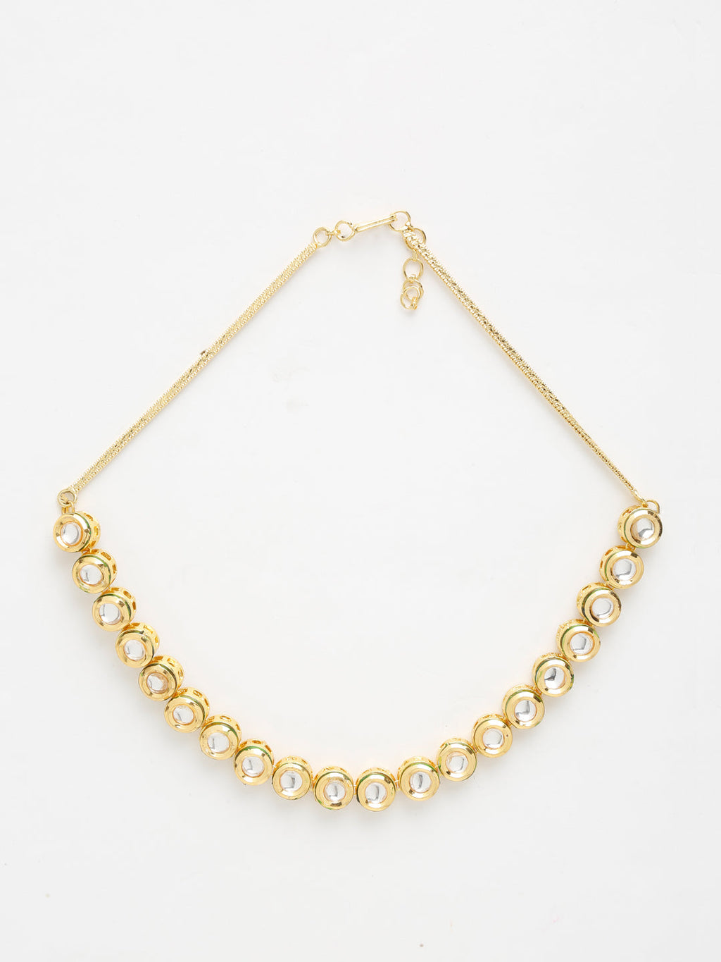 Gold-Polished Kundan Choker - Ruby Raang | Grocsy
