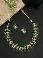 Kundan Neckpiece With Earrings - Ruby Raang | Grocsy
