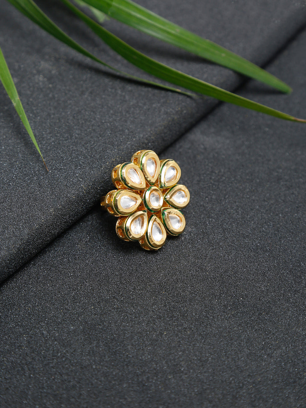 Kundan Ring - Ruby Raang | Grocsy