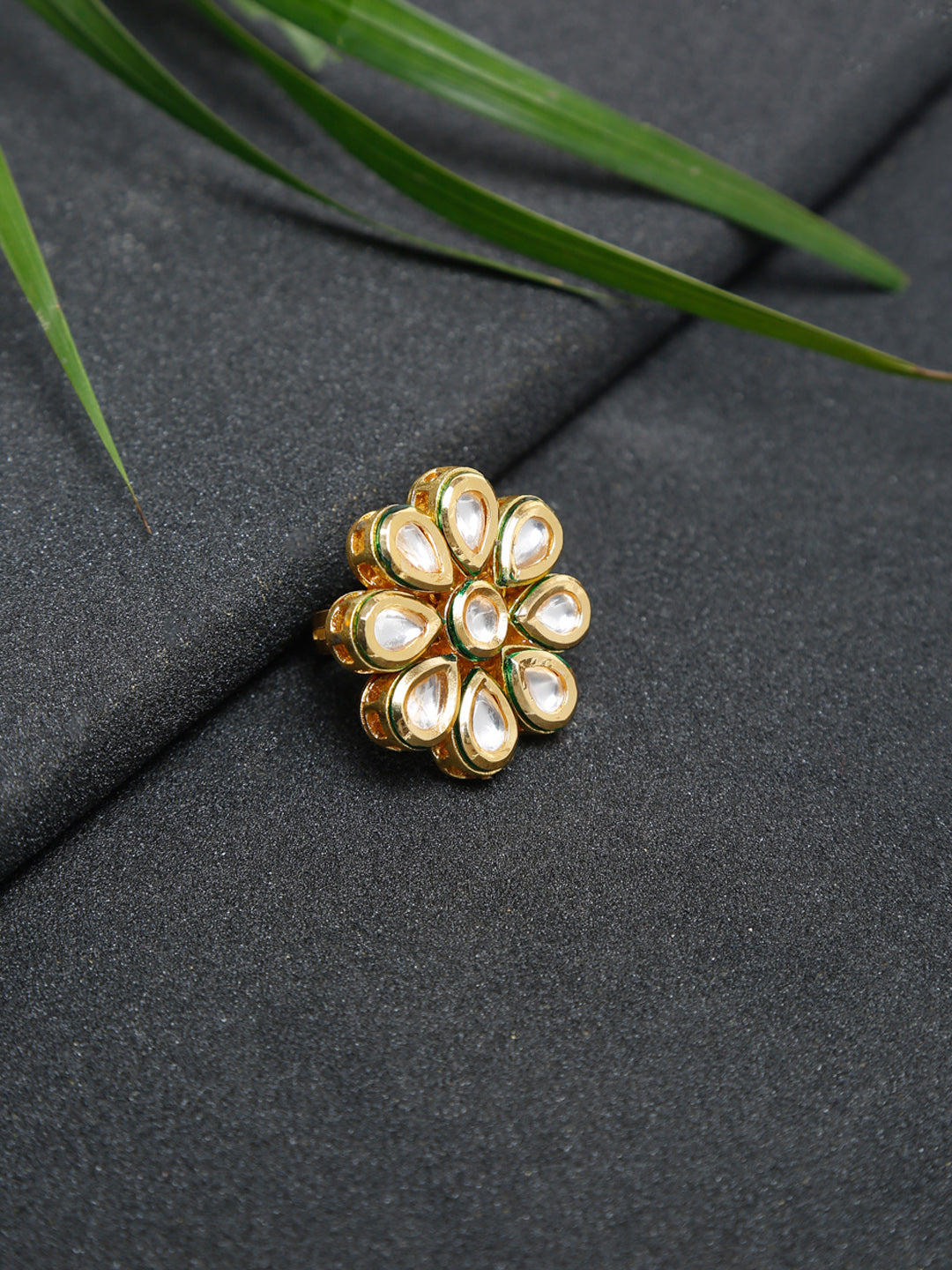 Kundan Ring - Ruby Raang | Grocsy