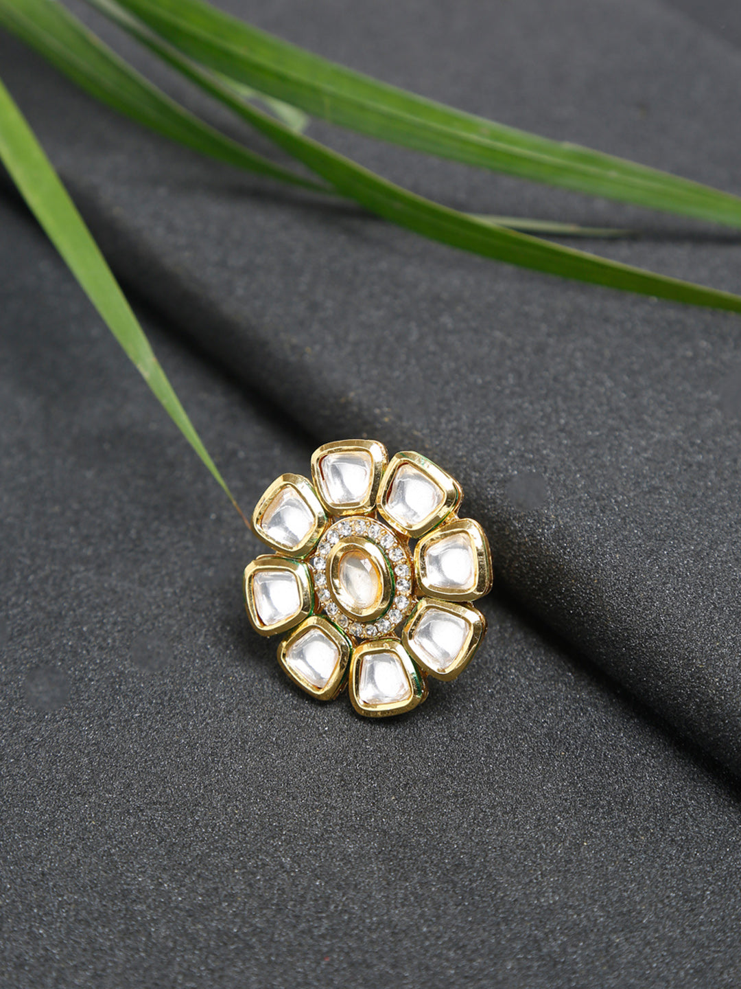 Kundan Ring - Ruby Raang | Grocsy