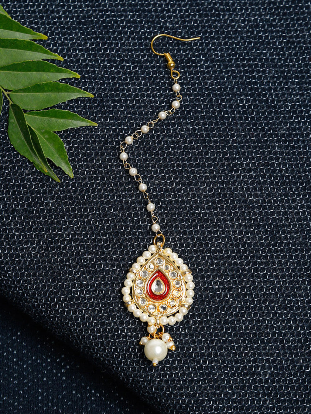 Kundan Maang Tikka - Ruby Raang | Grocsy