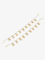 Women's White Gold Pearl Anklets - Ruby Raang | Grocsy