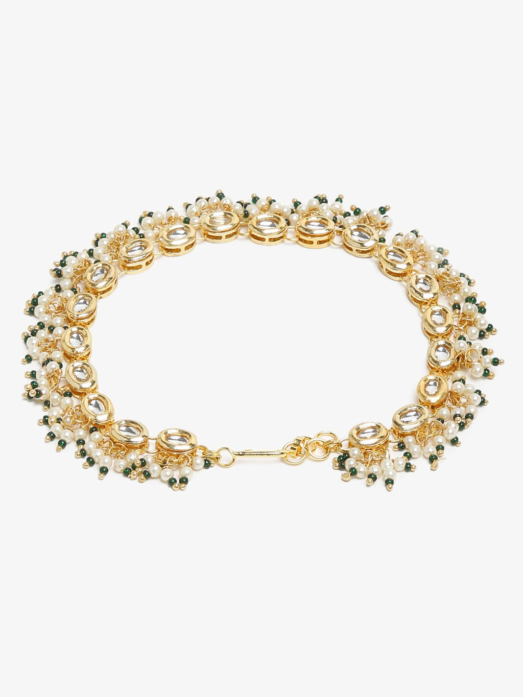 White Gold-Polished Anklets Set Of 2 - Ruby Raang | Grocsy