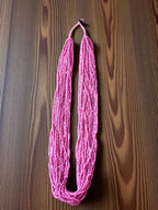 Inhanns Rangsaaz 20-Layer Luxe Long Beaded Only Necklace - Halka Pink | Grocsy