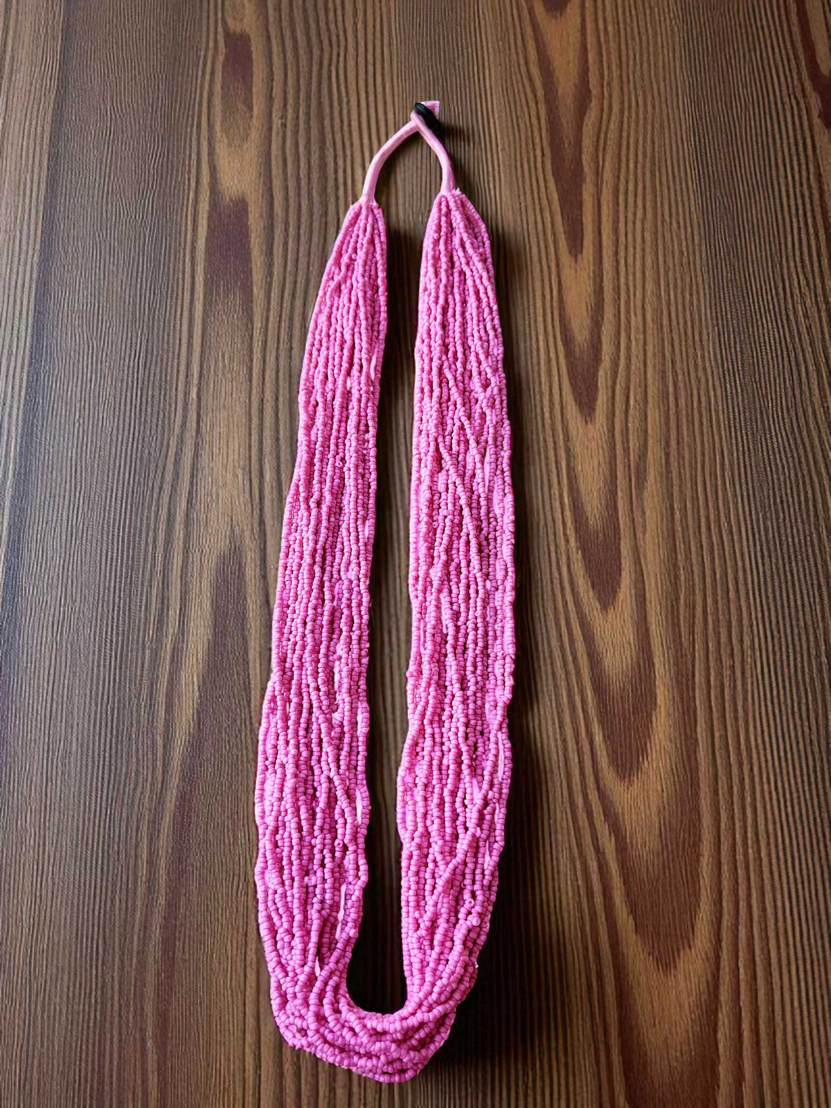 Inhanns Rangsaaz 20-Layer Luxe Long Beaded Only Necklace - Halka Pink | Grocsy