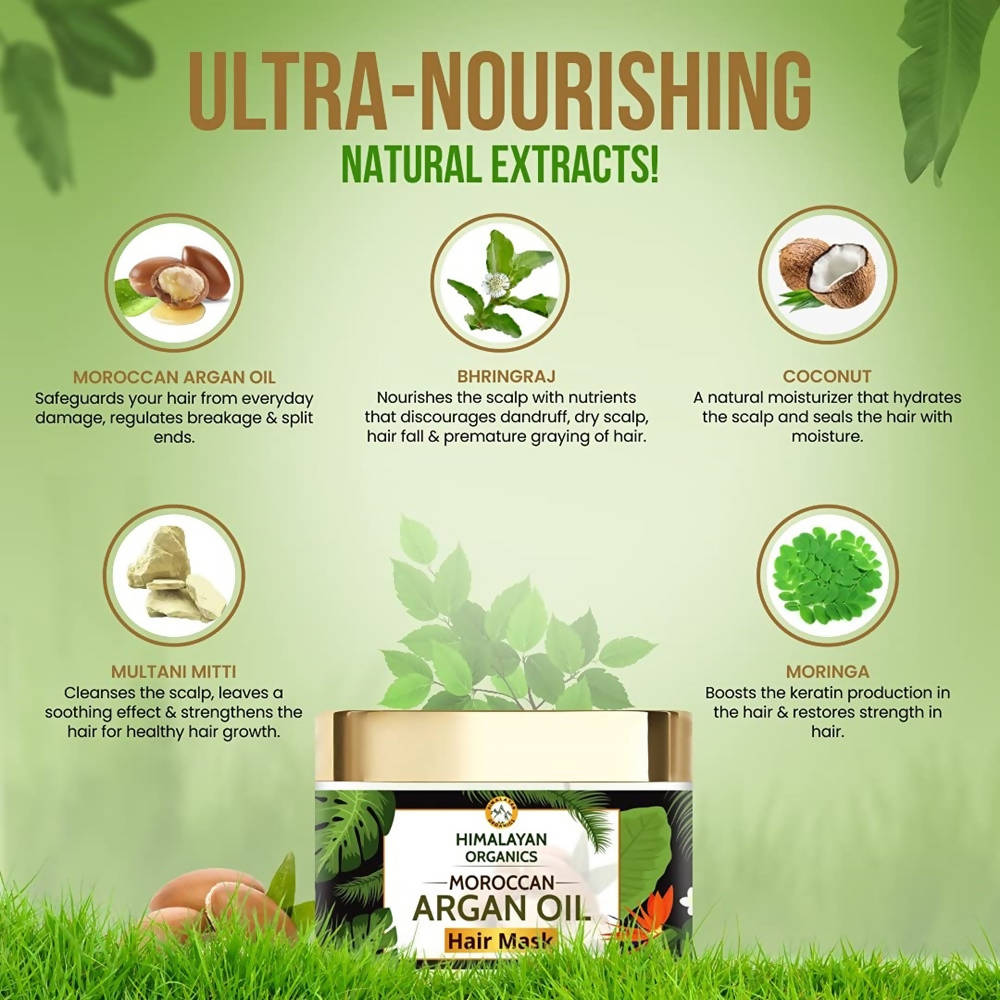 Himalayan Organics Moroccan Argan Hair Mask | Grocsy