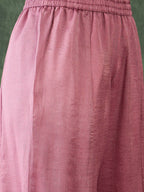The52 Women's Gorgeous Embroidery Work Viscose Silk Fabric A-line Kurta Sharara and Dupatta Set-Onion | Grocsy
