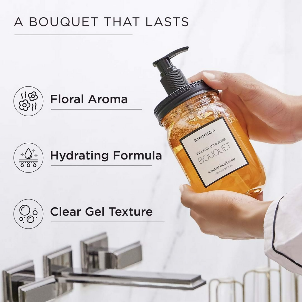 Kimirica Frangipani & Rose Scented Bouquet Hand Soap | Grocsy