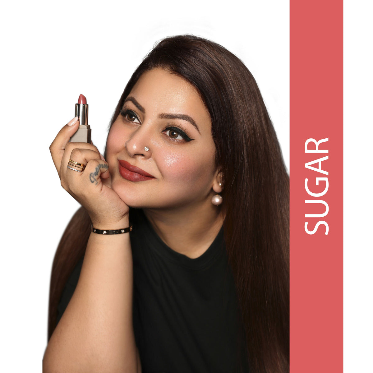 Love Earth Satin Matte Lipstick - Sugar | Grocsy