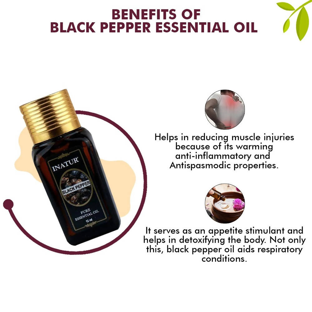 Inatur Black Pepper Pure Essential Oil | Grocsy
