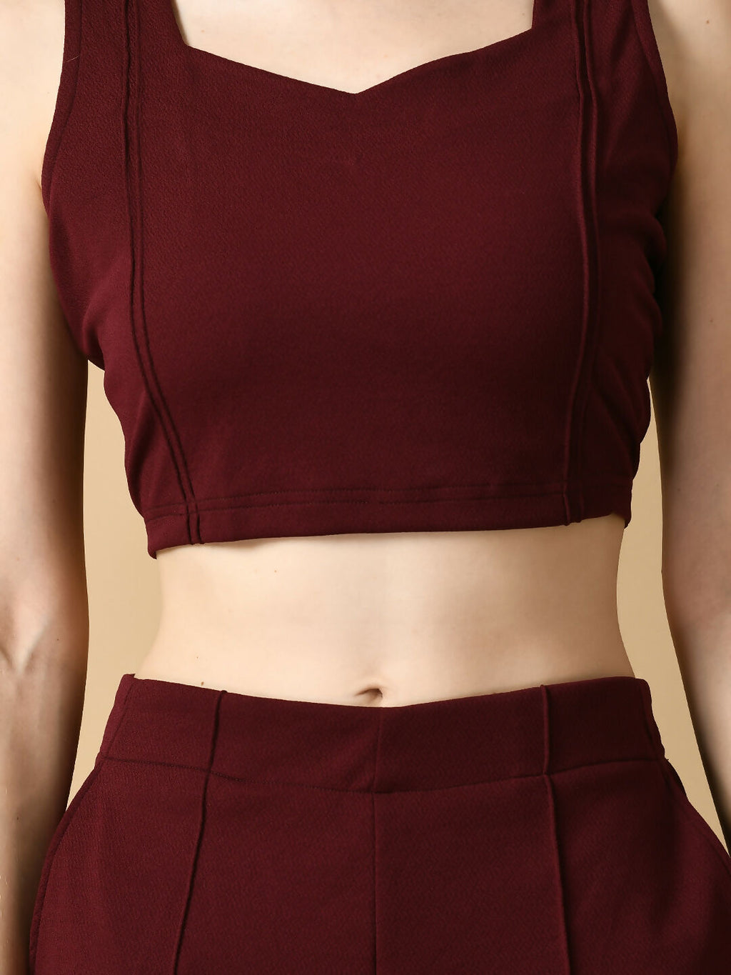 Myshka Women's Magenta Solid Party Top | Grocsy
