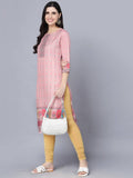 Myshka Women Pink Striped Kurta | Grocsy