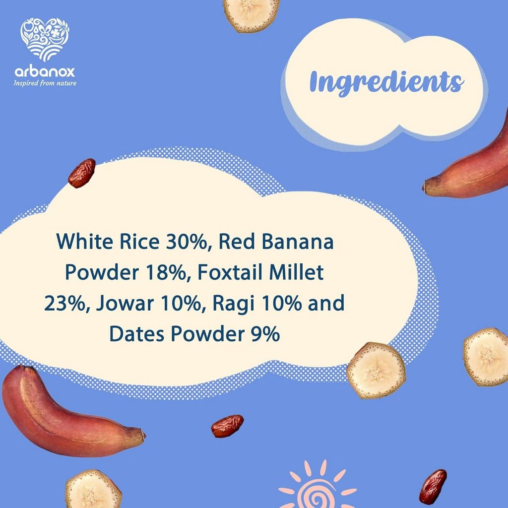 Babyvita Arbanox Red Banana Dates Rice Wholesome Blend For Little Ones Trusted By Parents | Grocsy