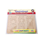 Kraftsman Owl Shapes Puzzle Board | Color Kit Included | Grocsy