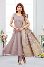 Joban Fashion Jacquard Dusty Peach Color Kurta Set | Grocsy
