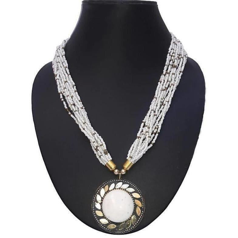 MS Fashion India Latest Design White Color Necklace For Women | Grocsy