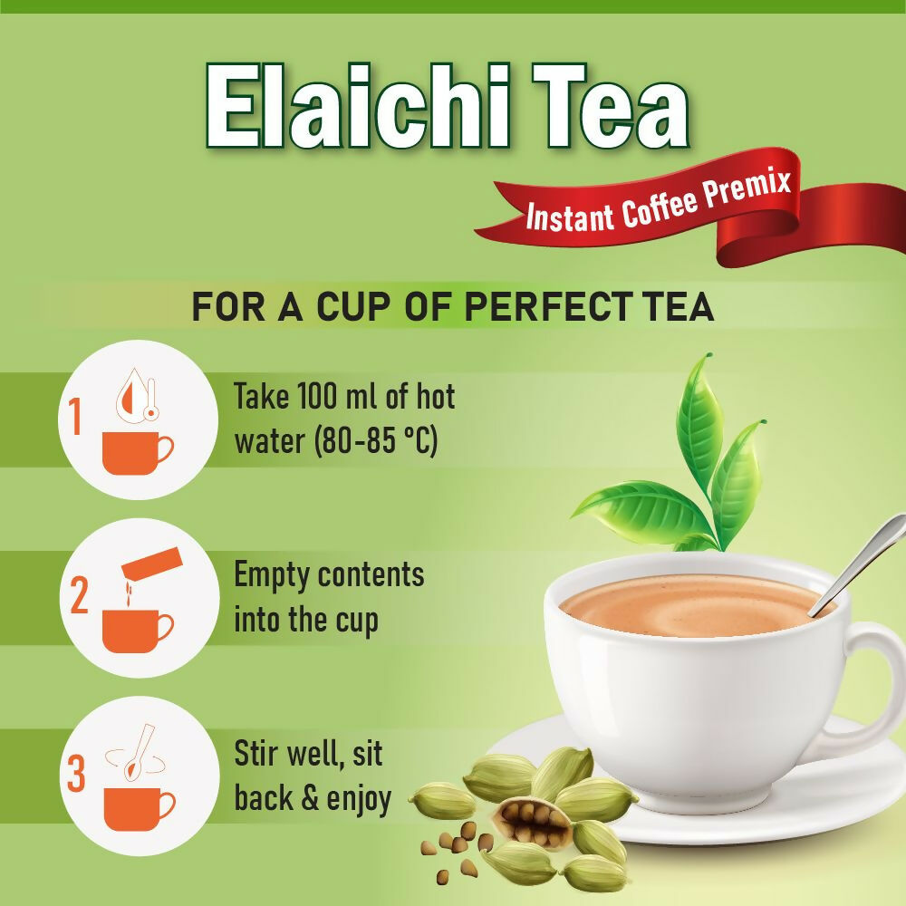 Naivedyam Elaichi Instant Tea Premix Powder Sachets | Grocsy