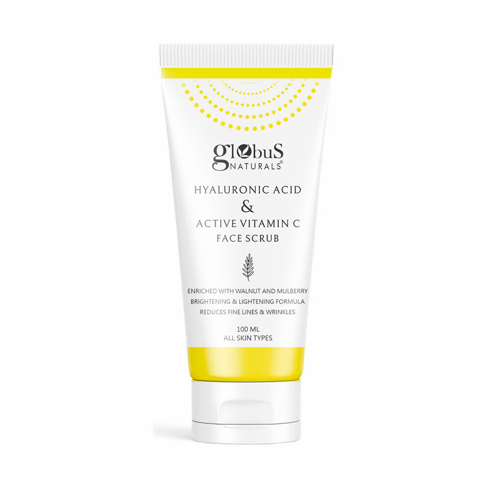Globus Naturals Hyaluronic Acid & Vitamin C Anti Ageing Face Scrub | Grocsy
