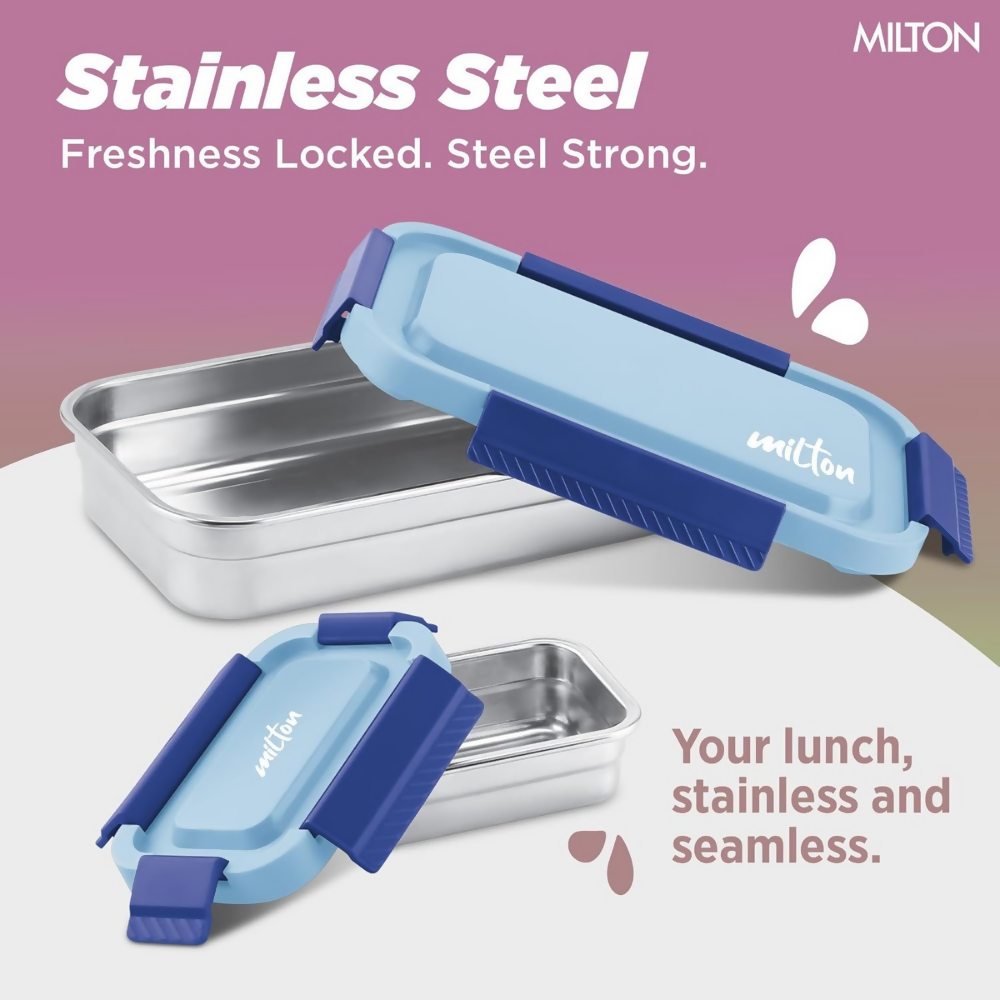 Milton Metro Meal Jr. Stainless Steel Tiffin Set of 2 - Blue | Grocsy
