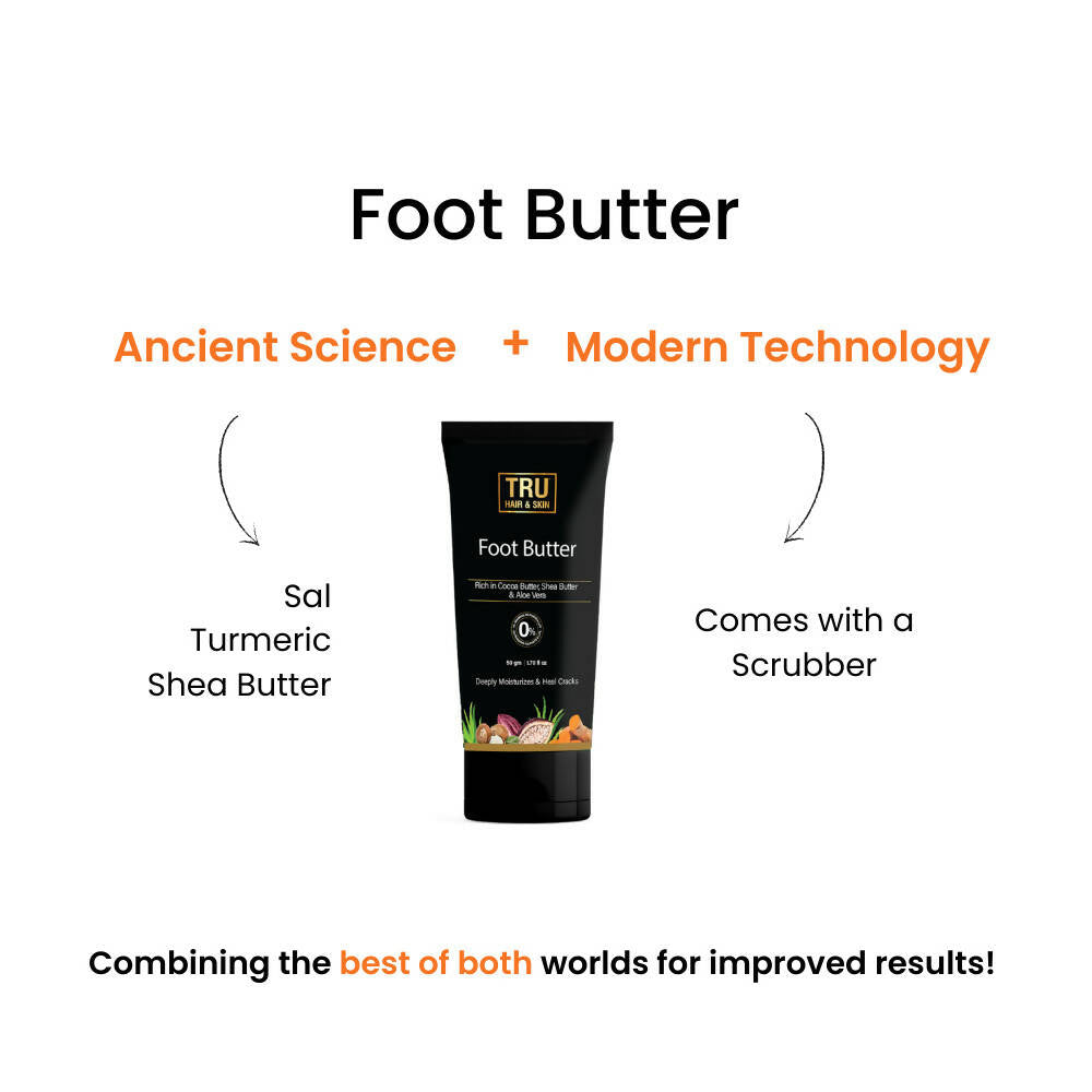Tru Hair & Skin Foot Butter For Cracked Heels | Grocsy