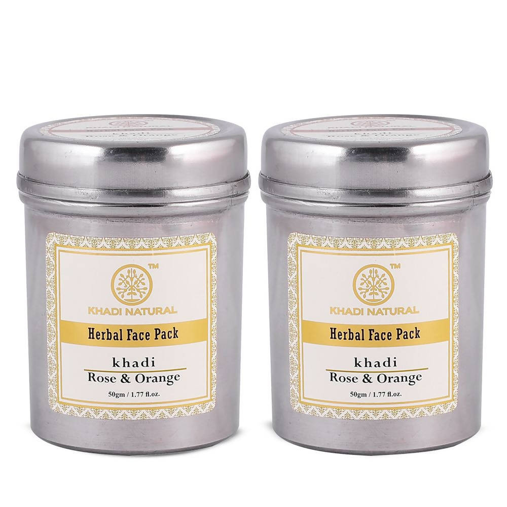 Khadi Natural Rose & Orange Herbal Face Pack | Grocsy