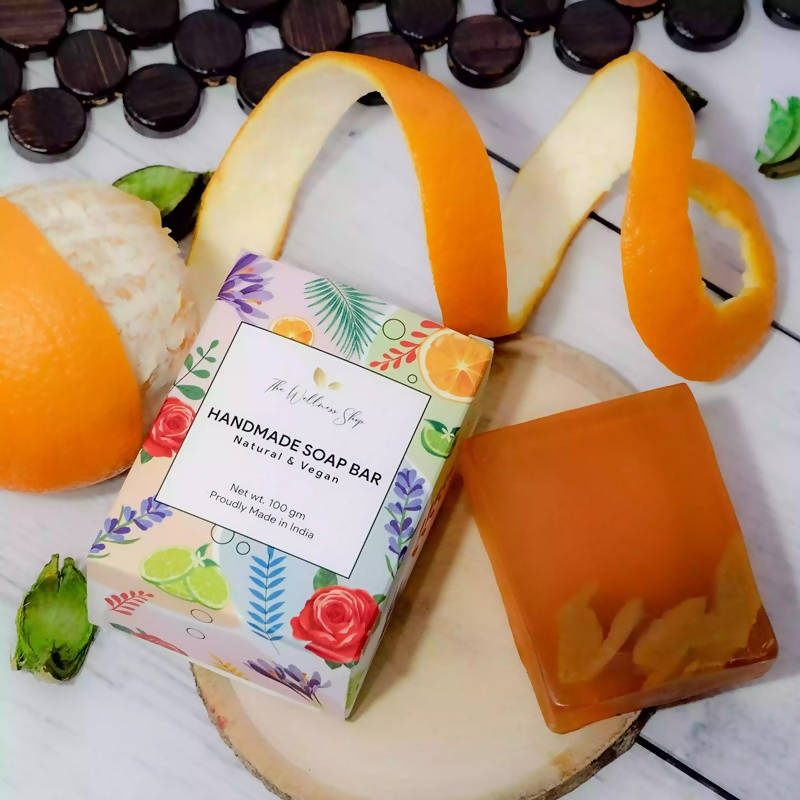 The Wellness Shop Vitamin C Enriched Orange Peel Handmade Soap | Grocsy