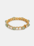 Ruby Raang 22k Gold Polished Kundan Bangle | Grocsy