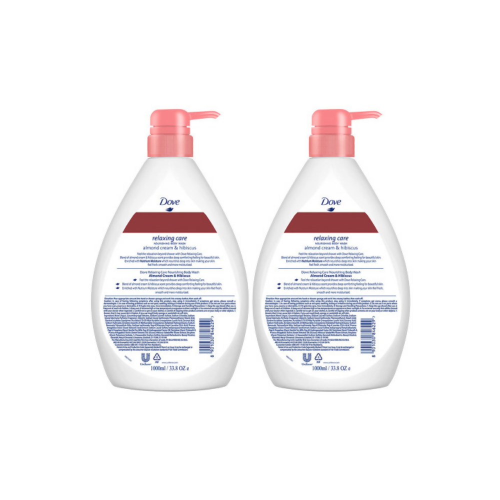 Dove Body Wash - Relaxing Care Almond Cream & Hibiscus Nourishing | Grocsy