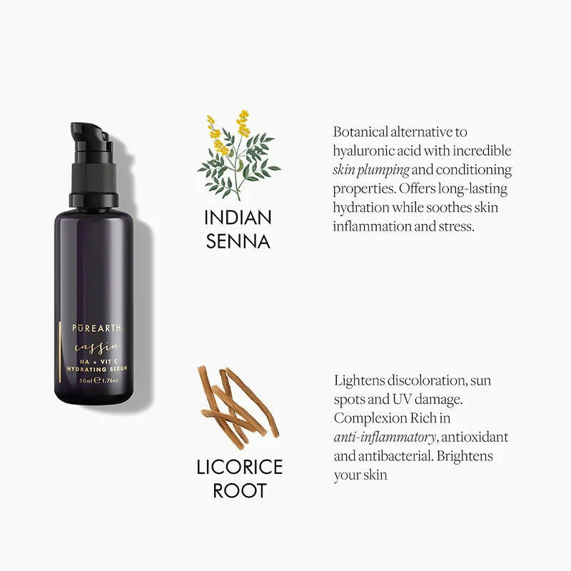 Purearth Cassia Vit C + HA Brightening Serum | Grocsy
