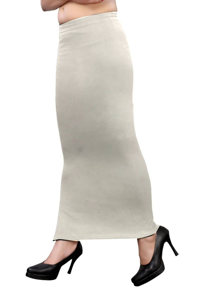 Vamika White Cotton Lycra Petticoat | Grocsy