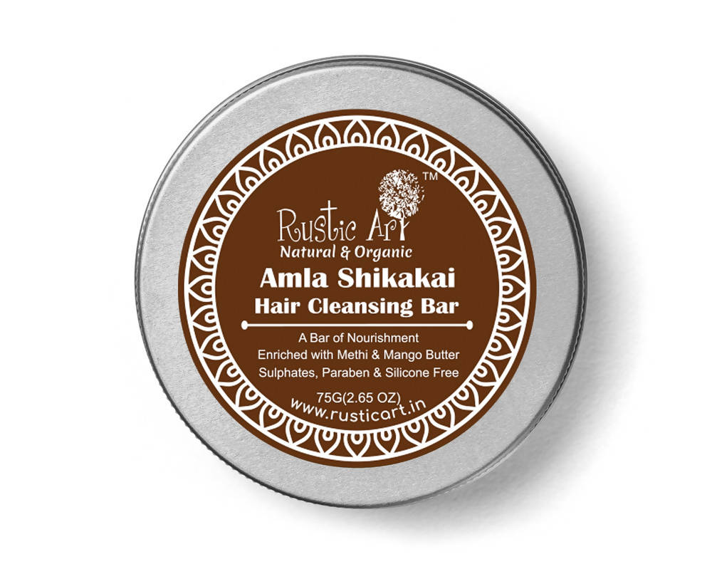 Rustic Art Amala Shikakai Hair Cleansing Bar | Grocsy
