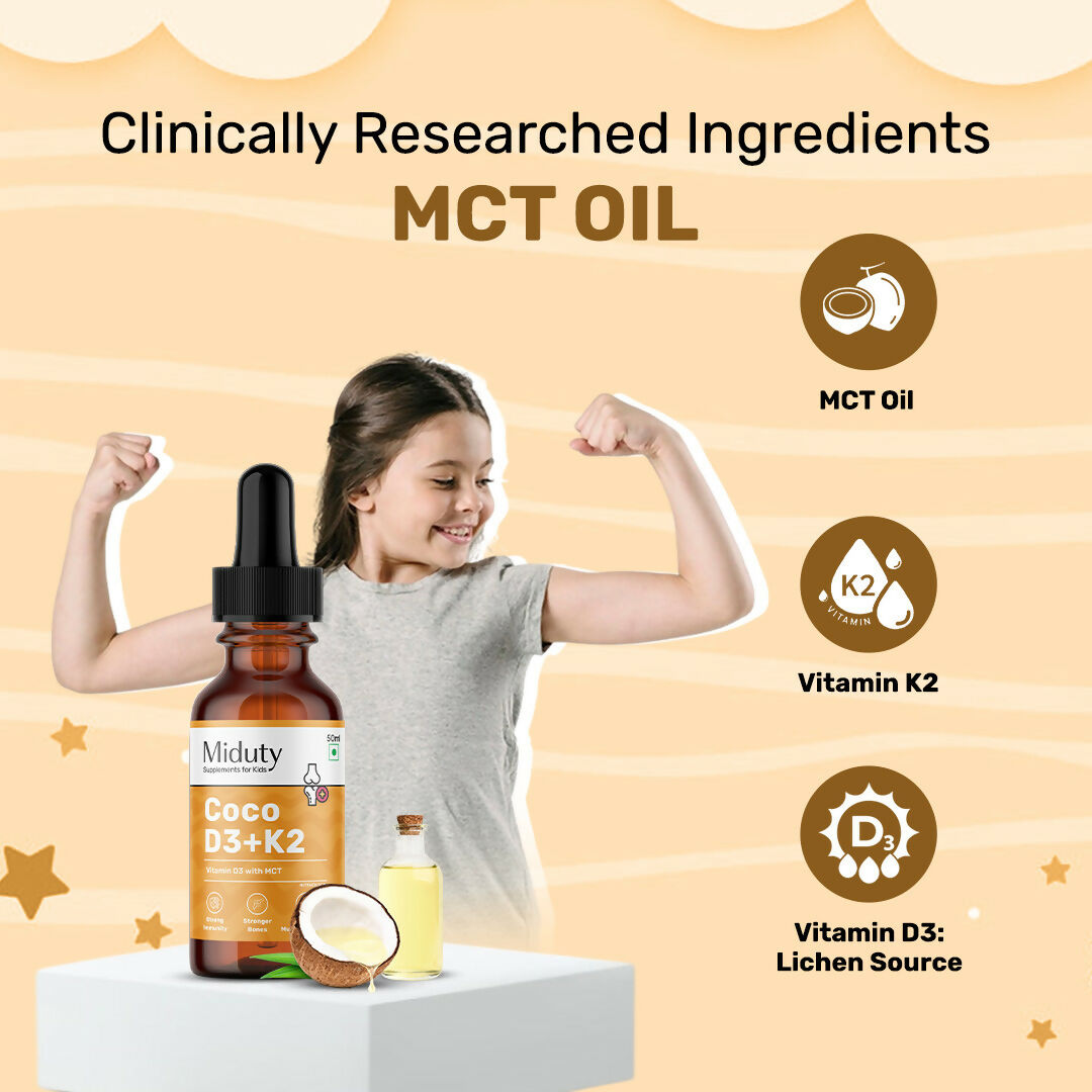Miduty Coco D3+K2 Drops For Kids & Babies | Grocsy