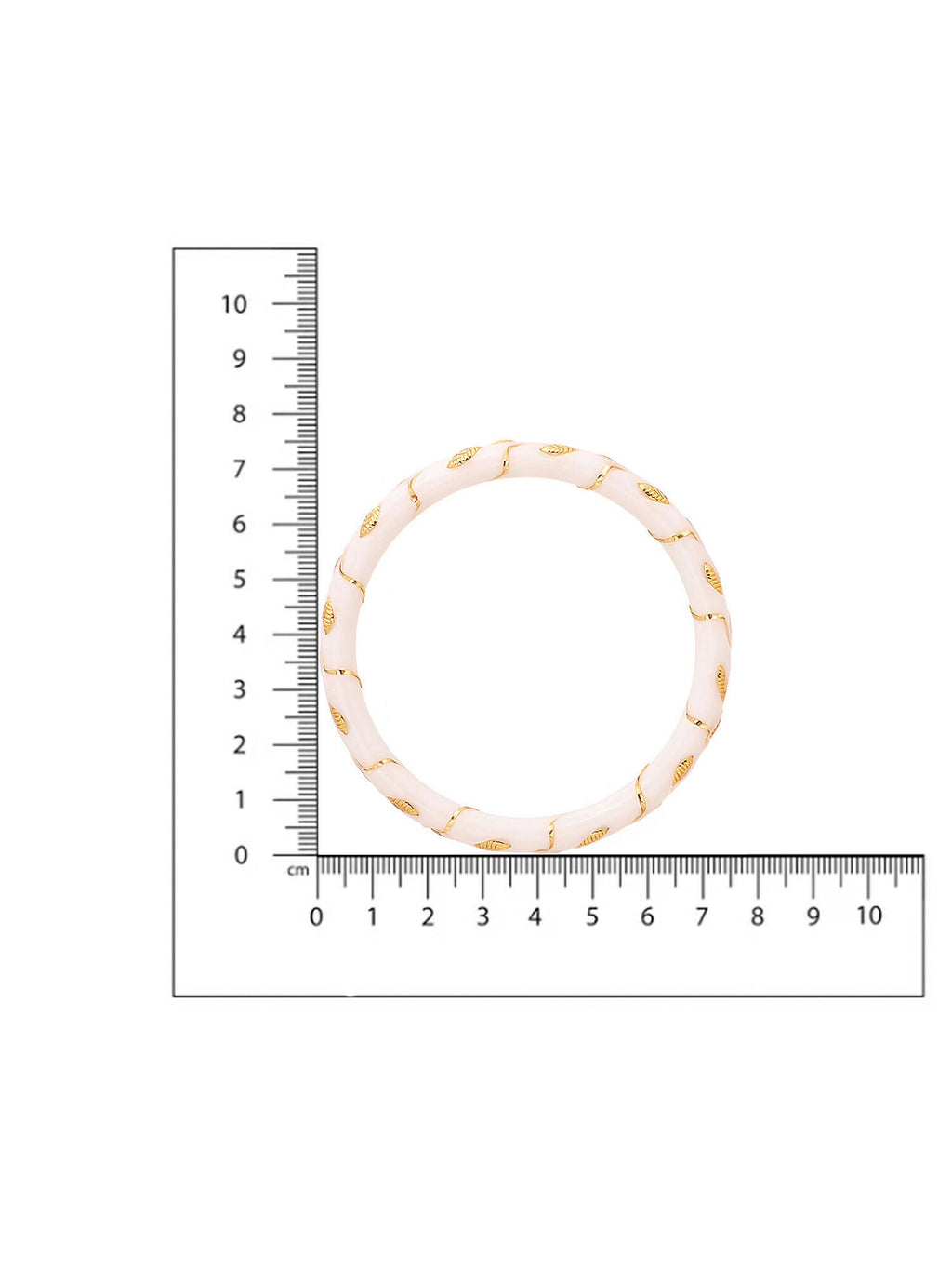 Ruby Raang White Traditional Bangle | Grocsy