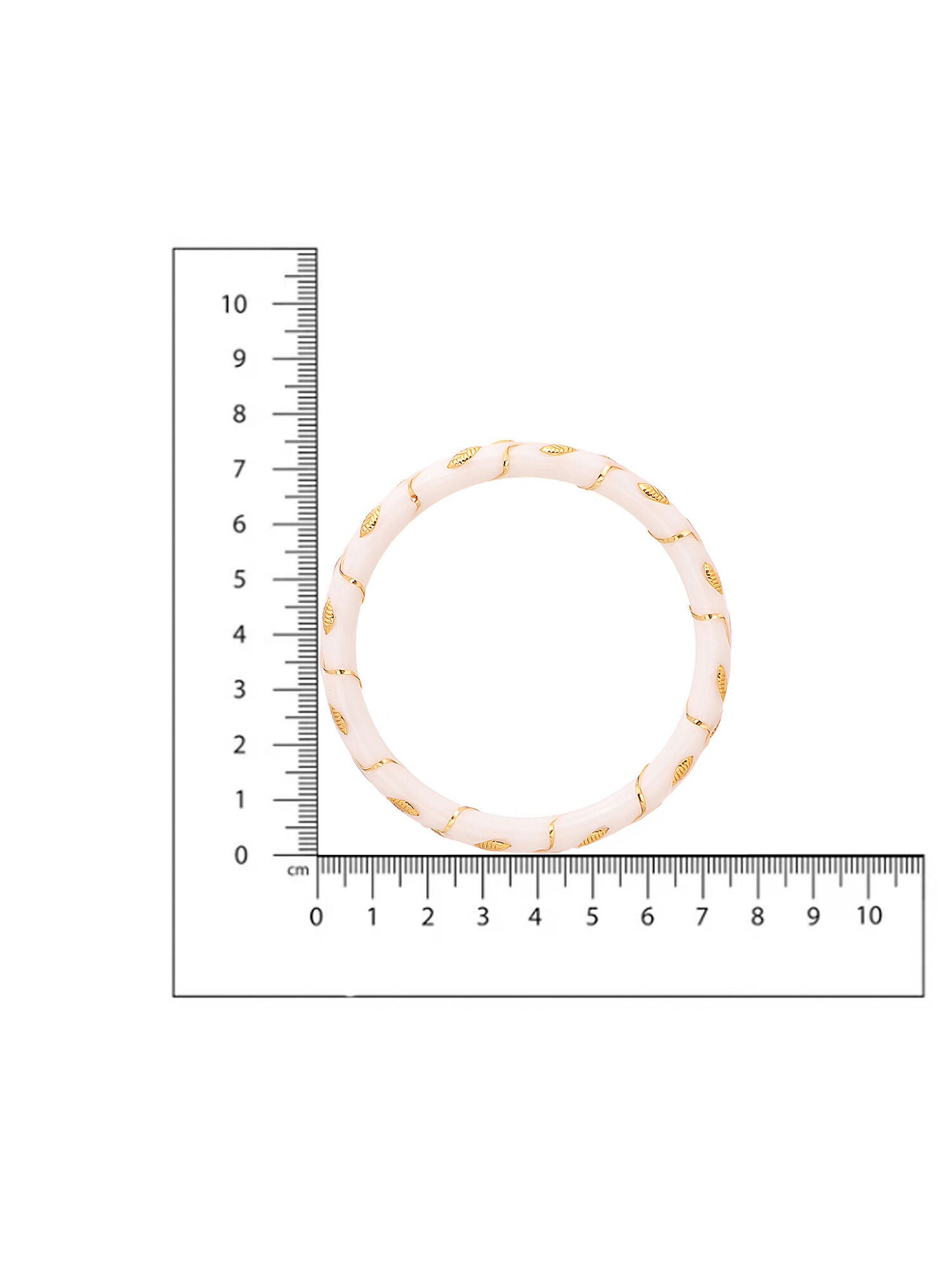 Ruby Raang White Traditional Bangle | Grocsy