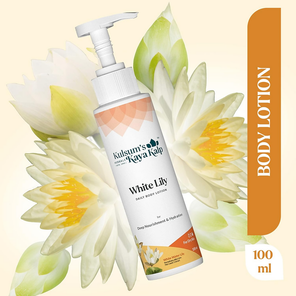 Kulsum's Kaya Kalp White Lily, Daily Body Lotion For Deep Nourishment And Hydration | Grocsy