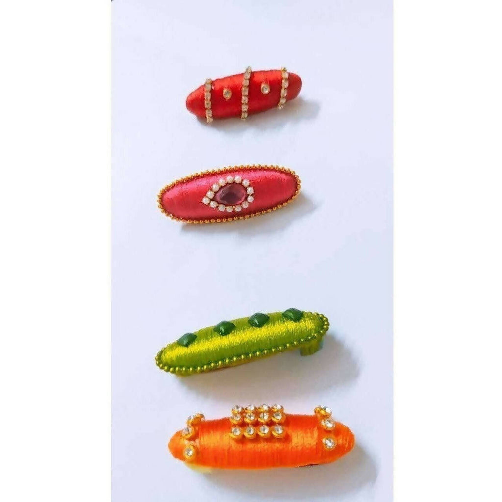 Multi Color Saree Pins - Set of 4 | Grocsy