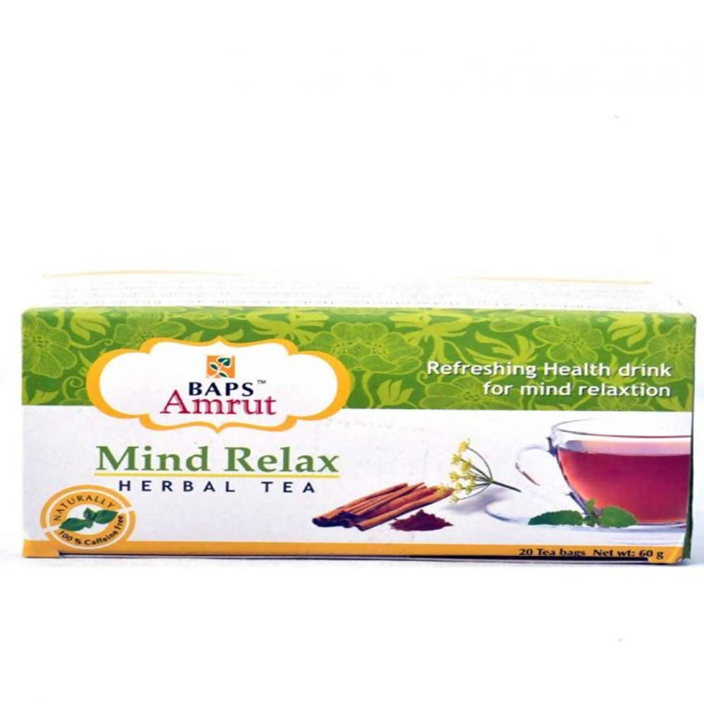 Baps Amrut Mind Relax Herbal Tea Bags | Grocsy