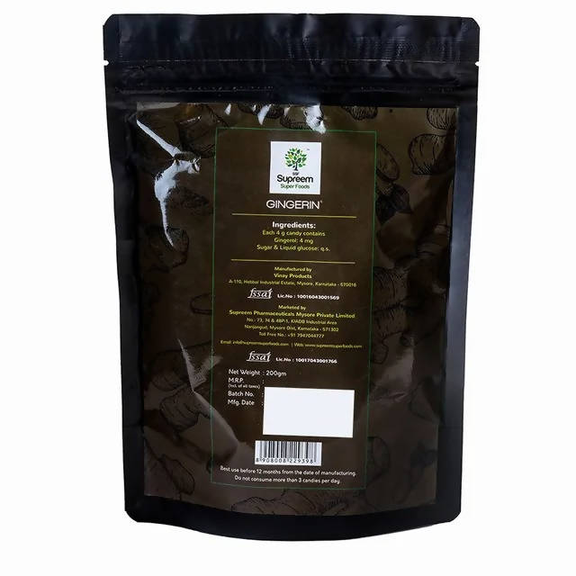 Supreem Super Foods Gingerin Candy | Grocsy