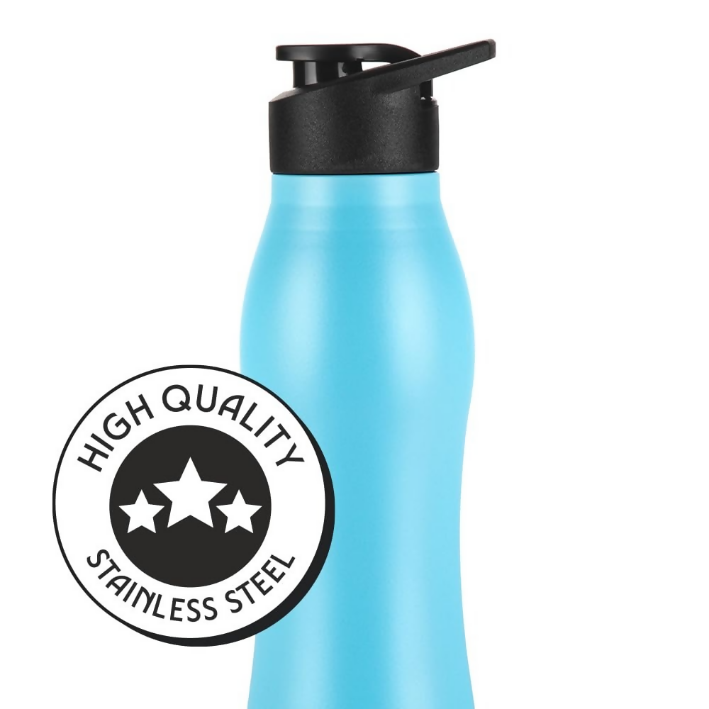 Borosil Hydra Grip Go Stainless Steel Water Bottle - Blue | Grocsy