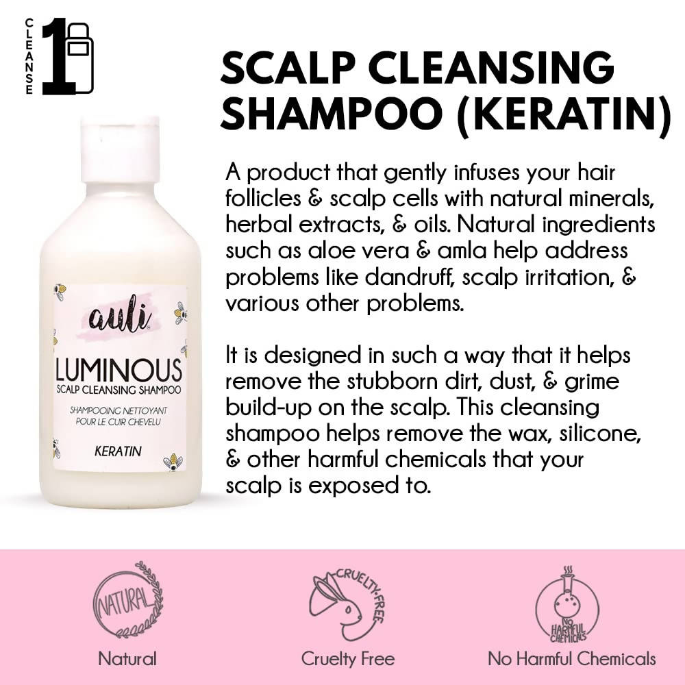 Auli Luminous Scalp Cleansing Shampoo (Keratin) | Grocsy