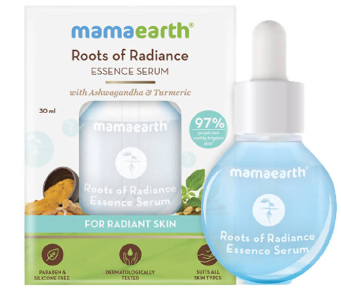 Mamaearth Roots of Radiance Essence Serum For Radiant Skin | Grocsy