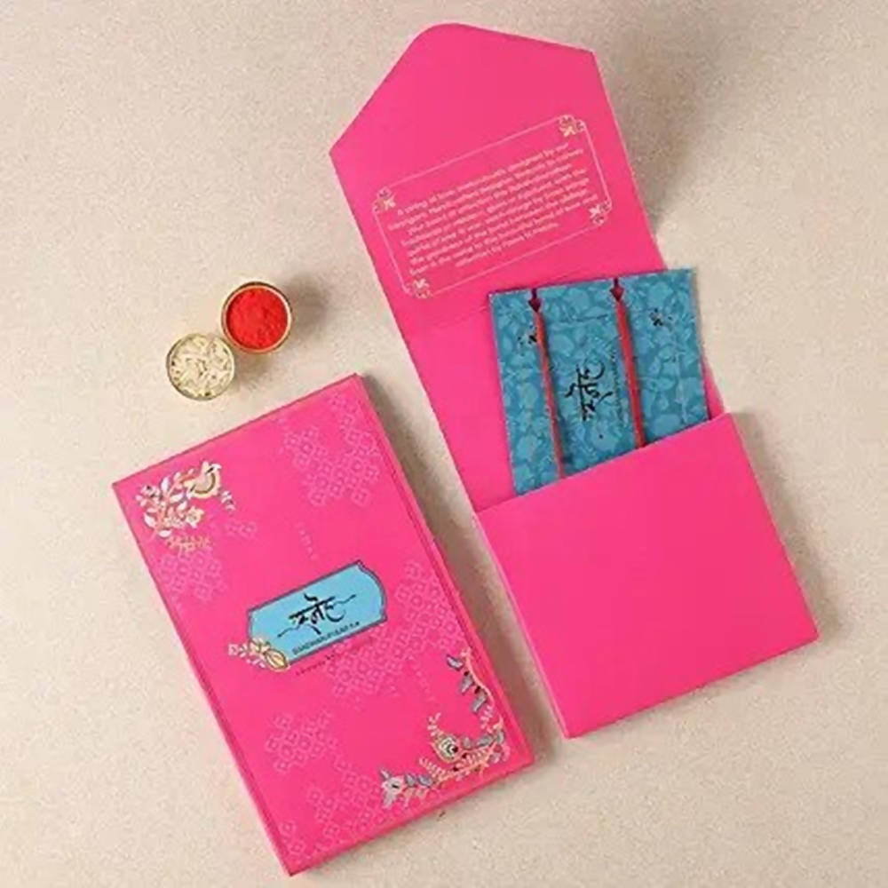 Soothing Floral Lumba Rakhi Pretty Set | Grocsy