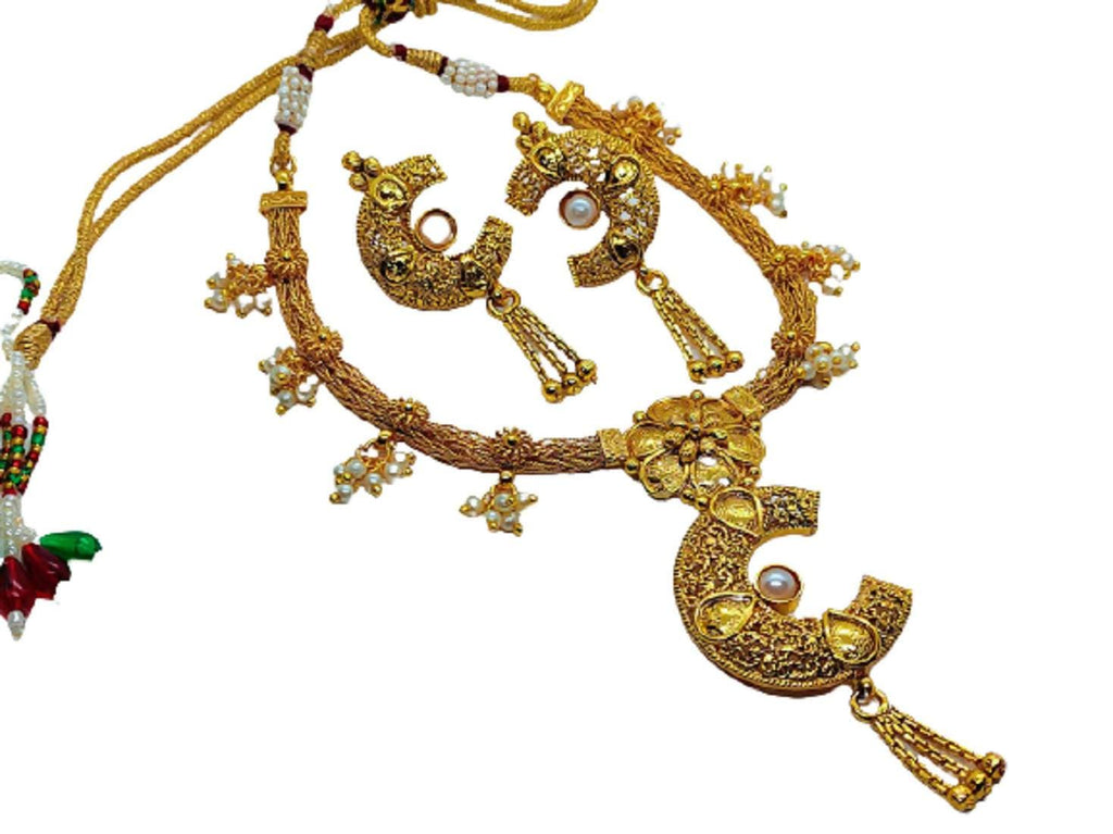 Kemp Designer White Necklace Set | Grocsy