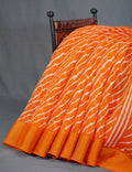 Shades of Orange with Lehariya Design Semi Chanderi Saree By Gayathri Reddy Designer Studio | Grocsy