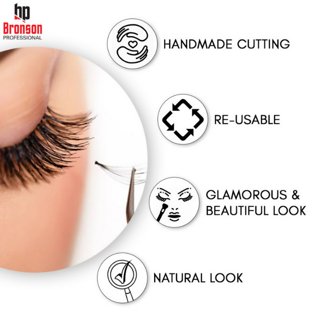 Bronson Professional Eyelash Set 3d False Long And Natural Eye Makeup - L01 | Grocsy