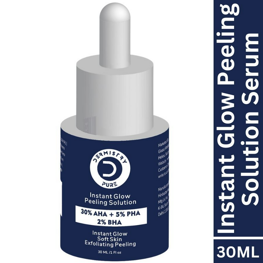 Dermistry 30% AHA 5% PHA 2% BHA Peeling Exfoliating Solution Instant Bright Glow Fairness Face Serum | Grocsy